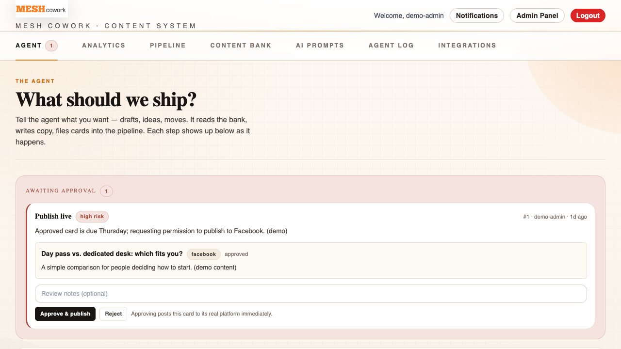 Content engine approval queue