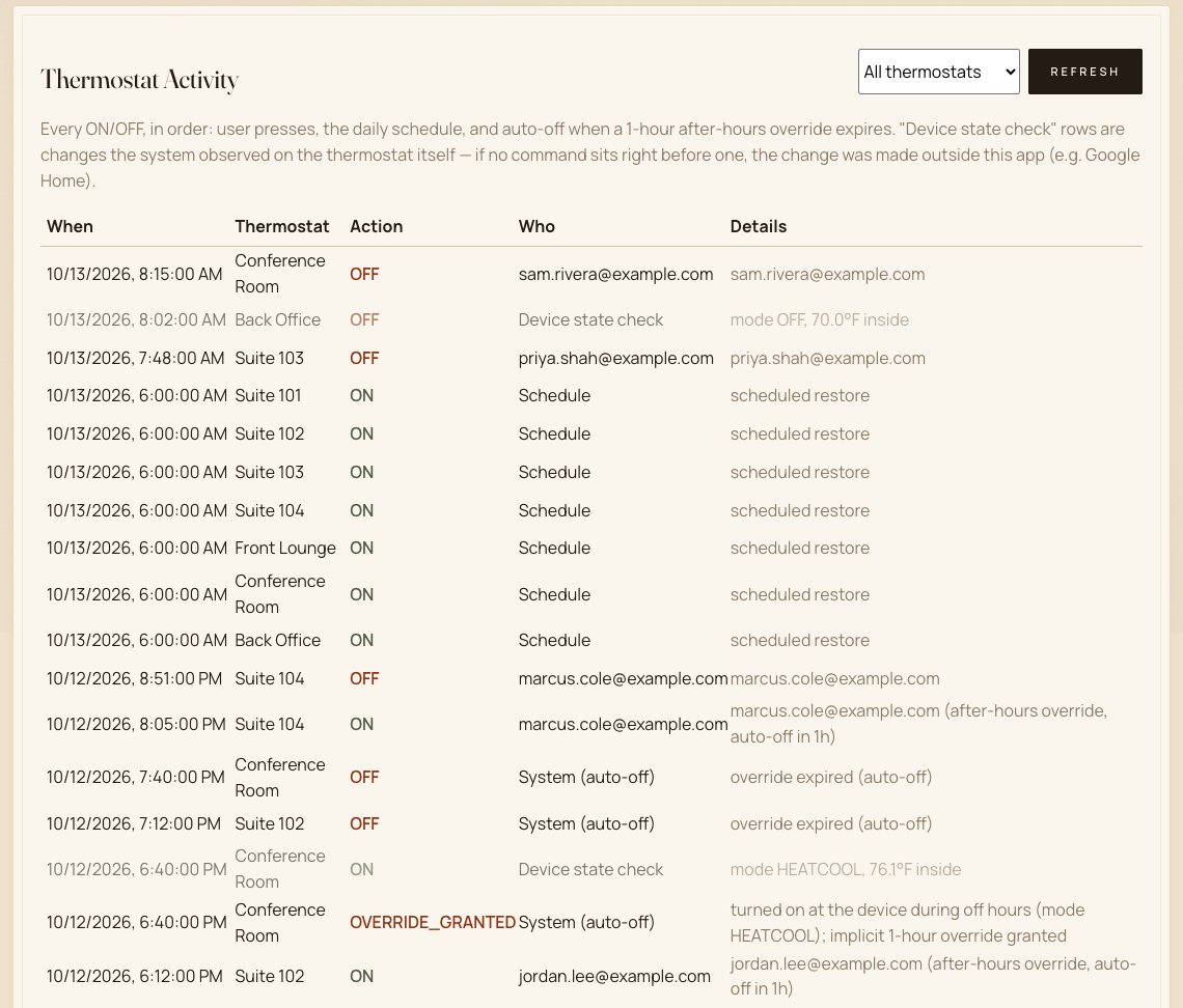House Ledger activity log