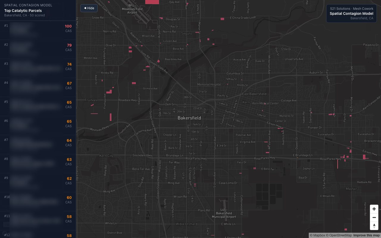 Office IQ map that scores each vacant building